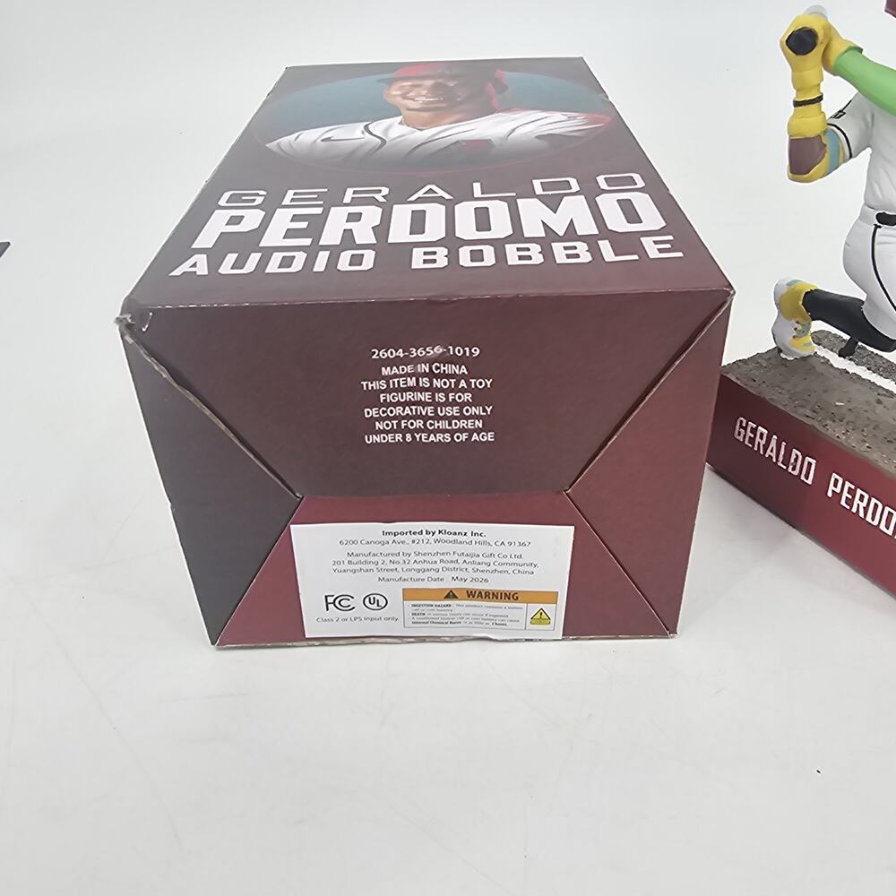 2026 Arizona Diamondbacks Geraldo Perdomo AUDIO SGA Bobblehead NEW - Picture 6 of 9